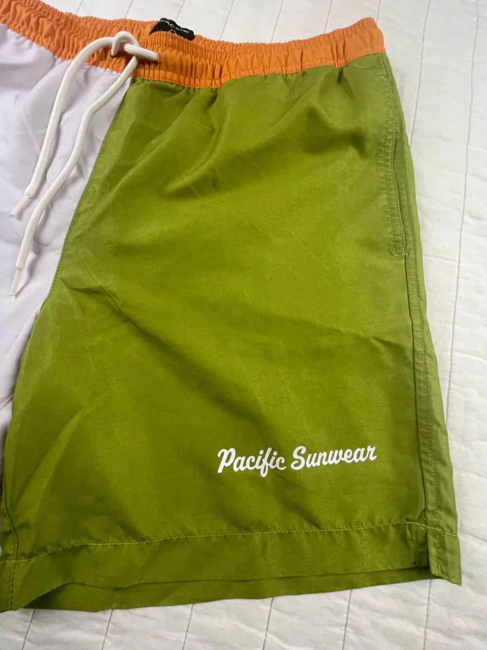 PacSun Color Block Retro Swim Trunks Medium